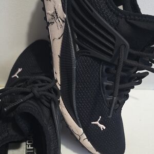 Puma Black and Light Pink Sneakers